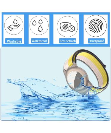 Dingfeiyu Airtag Wristband - Waterproof Adjustable Bracelet for Kids & Adults | Anti-Lost Nylon Band for Apple Airtag - Oatmeal - Buy Online on GoSupps.com
