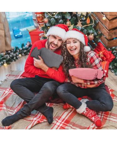 Cozy 2L Heat Bottle with Soft Cover - Leak-Proof Hot Water Bottle for Winter Nights | Ideal Heating Gift for Adults & Children - Blue & Gray (Red) - Buy Online on GoSupps.com