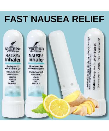 Himalayan Pink Salt Essential Oil Nasal Inhaler for Nausea Relief - Drug-Free Solution for Motion Sickness, Morning Sickness, Migraine, Chemotherapy Side Effects - 100% Natural - Buy Online on GoSupps.com