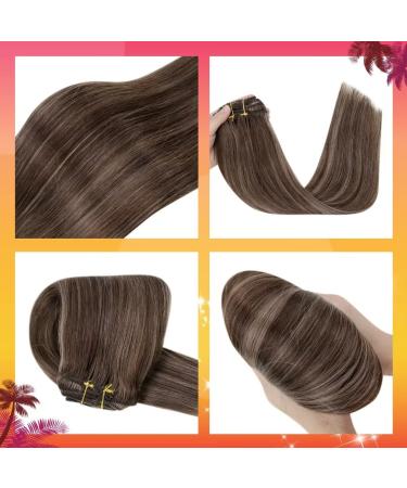 Buy Hetto Clip In Extensions - Real Hair Remy Brown Clip-Ins #2/8 - 80g 30cm for Effortless Hair Style - Hot Sales Product - Buy Online on GoSupps.com