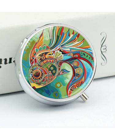 Travel Pill Box - 3 Compartment Colorful Fish Printing Pill Organizer for Purse & Pocket - Buy Online on GoSupps.com