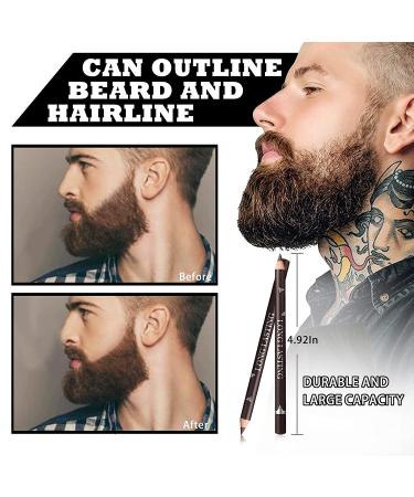 NewBang 12PCS Barber Pencil Hairline & Beard Outliner Pencils Set with Sharpener - Men & Women (Black White Dark Brown Light Brown) - Buy Online on GoSupps.com
