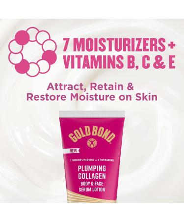 Gold Bond Plumping Collagen Body and Face Serum Lotion Lightweight Hydrating Moisturizer with Collagen Peptide Complex Jojoba and Grapeseed Oils to Visibly Plump Skin Cherry Blossom Scent 8 oz 8 Ounce (Pack of 1) 1 - Buy Online on GoSupps.com