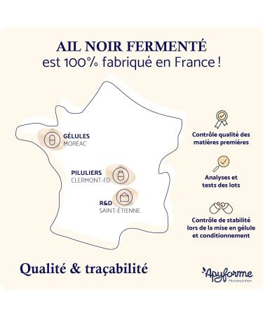 Organic Fermented Black Garlic - Highest Concentration Acetylcysteine (0.25 mg/day for 2 capsules) - ABG10+ Patented Extraction Process - 60 Capsules - Made in France by Apyforme - Buy Online on GoSupps.com