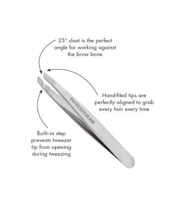 Tweezerman Mini Slant Tweezer - Stainless Steel | Precision Beauty Tool - Buy Online on GoSupps.com