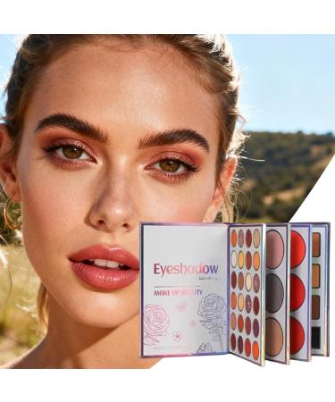Makeup Palette For Women | 4 Layers Multifunction 45 Colors | Blush Highlighter Eyeshadow - For Daily Travel Dating Traveling Photo Shoot Birthday - Buy Online on GoSupps.com