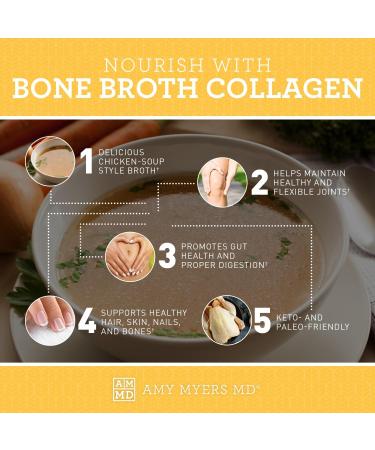 Amy Myers MD Beno Broth Collagen - Chicken - 20 Serving - 16.93 Oz - Buy Online on GoSupps.com