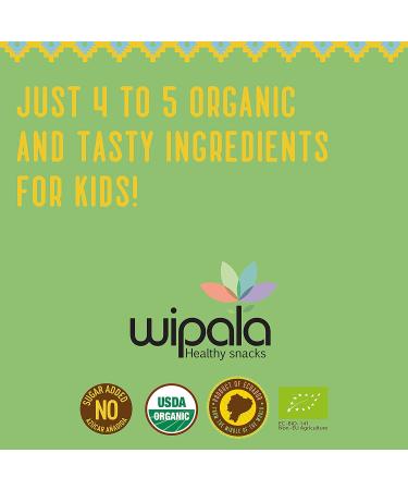 Wipala KIDS Fruity Bars: USDA Organic Mango and Kale - Healthy Snack for Kids - Buy Online on GoSupps.com