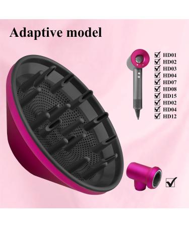 Diffuser Attachment for Dyson Hair Dryer HD01 HD02 HD03 - Perfect for Fine Thick Wavy & Curly Hair - Professional Salon Tool with Cleaning Brush - Rose Color - Buy Online on GoSupps.com