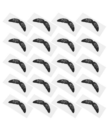 Beavorty 20 pieces sticker nose wax sticker face bare sticker adhesive filler for men body wax stripes wax stick for hair facial cleaning tools body care accessories 1 piece (1 Pack) black