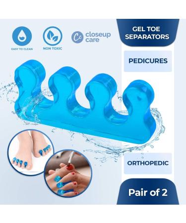 Closeup Care Premium Gel Toe Separators for Health & Beauty Pedicures - Hammer Toe & Bunion Corrector - 2 Pcs - Buy Online on GoSupps.com