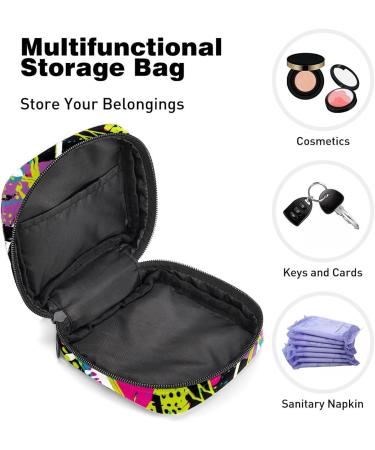 Abstract Geometric Period Bag - Sanitary Napkin Storage & Travel Makeup Pouch - Buy Online on GoSupps.com
