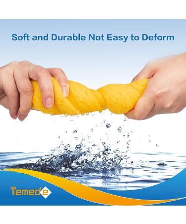 Temede Large Car Wash Sponge Kit - 5 Pack All Purpose Foam Scrubbers for Cleaning Dishes, Tile, Bike, Boat - Easy Grip Sponge for Kitchen, Bathroom & Household - Buy Online on GoSupps.com