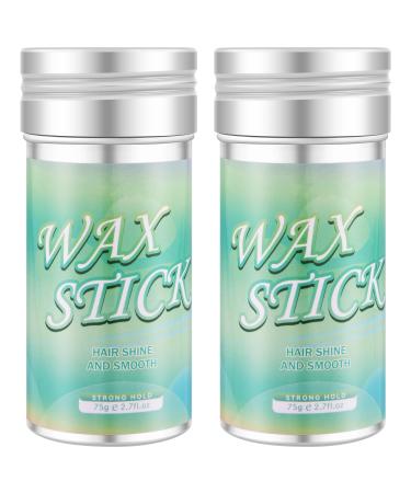 2Pcs Hair Wax Stick Edge Control Slick Stick Long Lasting Non-Greasy Hair Finishing Wax Stick Portable Broken Hair Styling Wax Stick Hair Shaping Cream Wax for Flyaways by AnWoor(Diagram)