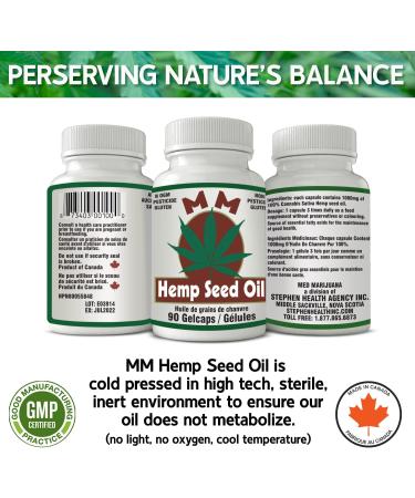 MM Hemp Seed Oil 1000mg (90 Soft Gel Capsules) Vegan Gluten-Free Rich in Antioxidants with Anti-Inflammatory Properties for Pain Relief and Joint Pain - Buy Online on GoSupps.com
