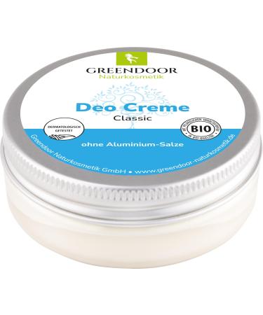 50 ml Greendoor cream deodorant WITHOUT ALUMINUM salts, very effective against perspiration odor, vegan, natural, preservative-free, alcohol-free, ORGANIC deodorant not tested on animals