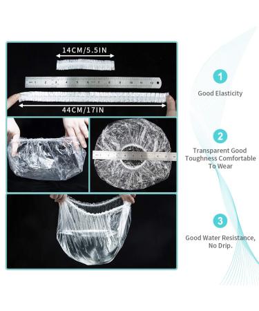 Disposable Shower Caps 100 Pcs - Waterproof Clear Bath Cap for Women Spa Home Use - Portable Travel Size - Pack of 100 - Buy Online on GoSupps.com