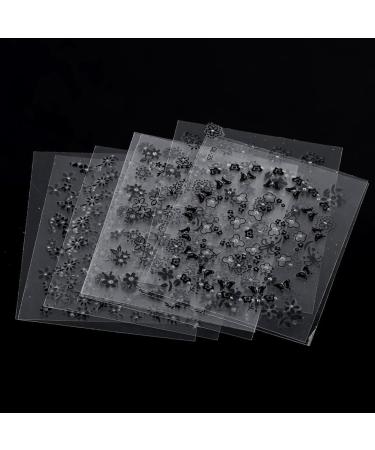 Brrnoo Nail Sticker 50 Sheets Multicolor Stylish 3D Nail Art Sticker Flower Design Adhesive Decal Decoration - Buy Online on GoSupps.com