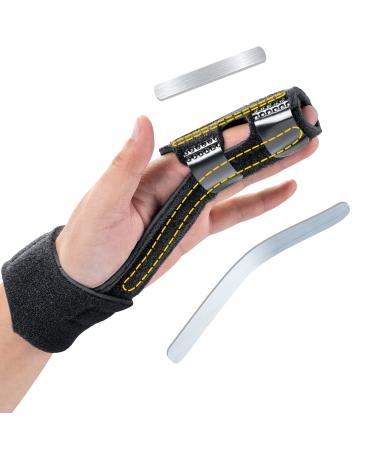 Finger rail finger support finger and middle hand rails adjustable finger orthosis aluminum panel support for boxer fracture sprain arthritis tendonal inflammation trigger fingers (2-finger) - Buy Online on GoSupps.com