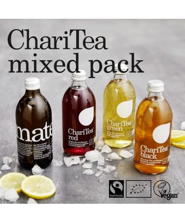 ChariTea Variety Pack 24 x 330ml - Iced Tea made with Real Tea Leaves Mixed Pack with 4 Flavours: Red Mate Black Green - Fairtrade Low Calorie No Refined Sugar Naturally Sweetened with Agave VARIETY PACK 4 Flavours 1 count (Pack of 24) - Buy Online on GoSupps.com