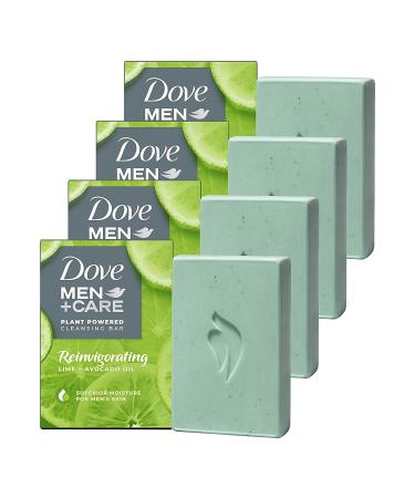 Dove Men+Care Natural Essential Oil Bar Soap Reinvigorating Lime + Avocado Oil 4 Count To Clean And Hydrate Mens Skin 4-in-1 Bar Soap For Men's Body Hair Face And Shave 5oz Lime & Avocado Oil - Buy Online on GoSupps.com