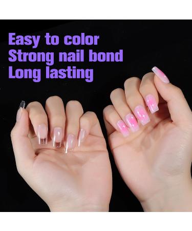 Beautilux 552 PCS Short Square Nail Tips - Transparent Gel Nails 12 Sizes Soft Full Cover for Home & Professional Manicure - Buy Online on GoSupps.com