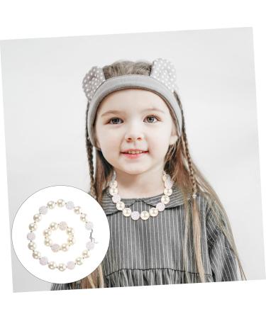 ibasenice 2 Sets Necklace Set White Bracelet Girls Necklaces Girls Necklace Toy Kidcraft Playset Toddler Girl Bead Bracelet Choker Necklaces for Girls Necklace for Girls Acrylic Child - Buy Online on GoSupps.com