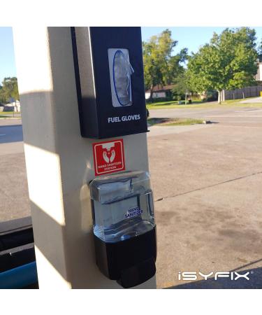 iSYFIX 6x6 Inch Hands Sanitizer Station Signs Stickers 4 Pack - Premium Self-Adhesive Vinyl Labels - UV Weather Scratch Water Fade Resistant - Indoor Outdoor Red/White - Buy Online on GoSupps.com