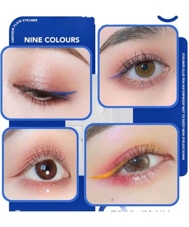 9 Colored Eyeliners Pen Set Waterproof Smudge-Proof Eye Shadow Pencil Liquid Eyeliner Makeup Set Long-Lasting High Pigmented Rainbow Eyeliner Pencils Kit Glitter Eye Liners for Women #38*9colour - Buy Online on GoSupps.com