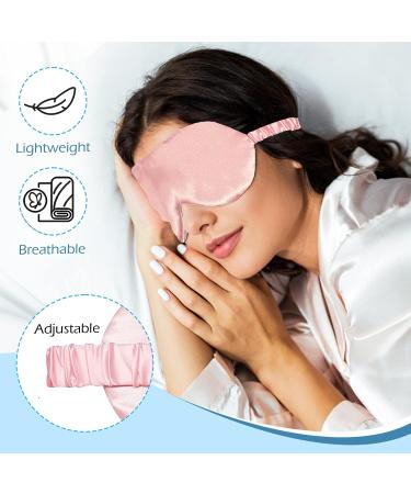 Le Luxe Silk Sleep Mask - 100% Real Natural Pure Silk Eye Cover - Anti Aging Skin Care - Ultra Soft & Light - Pink - Buy Online on GoSupps.com