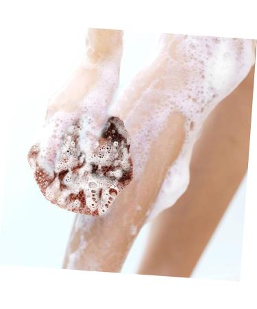 Outanaya 1 Set Bath Towel Back Washing Loofah Bath Back Brush Exfoliating Body Scrubber Sponge Nylon Brown - Buy Online on GoSupps.com