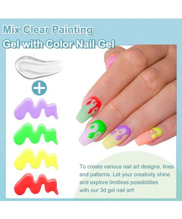 3D Painting Gel for Chrome Nail Powder - Clear Nail Sculpture Gel for 3D Nail Art - 15ml for Metallic Mirror Effect - Buy Online on GoSupps.com