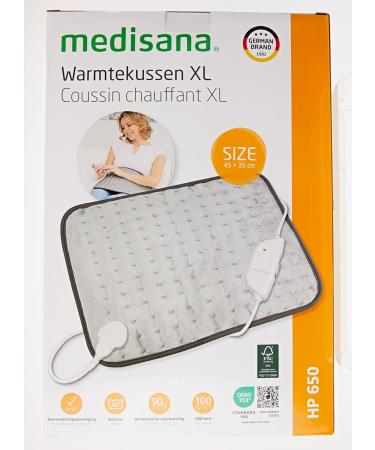 Medisana HP 650 XL Heating Pillow - 45x35cm with 4 Temperature Levels Overheating Protection & Washable Cover - Ideal for Back Pain Relief - Buy Online on GoSupps.com