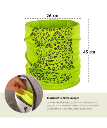 Reer MyBuddyGuard Fluorescent Yellow Multifunctional Scarf for Children - Reflective Tube Scarf for Safety | International Shipping Available - Buy Online on GoSupps.com