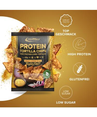 Ironmaxx Vegan Tortillas - High Protein Vegan Cheese | Low Fat Palm Oil-Free Gluten-Free Snack 60g - Buy Online on GoSupps.com