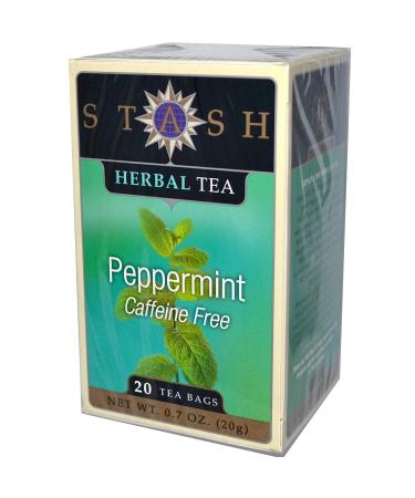 Stash Tea Peppermint Herbal Tea - Caffeine Free, 20 Tea Bags (0.7 oz) - Buy Online on GoSupps.com