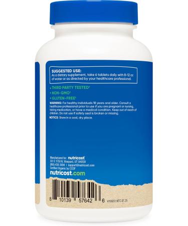 Nutricost Organic Spirulina + Chlorella (3 000mg) 360 Tablets - USDA Organic 1 500mg Spirulina 1 500mg Chlorella Vegan GMO-Free Gluten-Free 60 Servings 360 Count (Pack of 1) - Buy Online on GoSupps.com