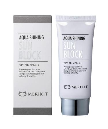 MERIKIT Aqua Shining SUN BLOCK. Protects Your skin from UV A & UV B rays (SPF50/ PA+++) Repairing wrinkles.