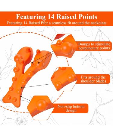 Therapy Trigger Point Massage Device for Shoulder & Neck Fatigue Relief | Relax Body & Mind | Includes Retractable Itching Scraper (Orange) - Buy Online on GoSupps.com