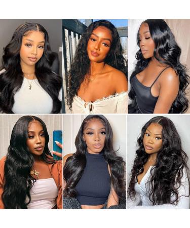 MAYCAT Body Wave 22 Inch Lace Front Wig - 100% Brazilian Virgin Human Hair, 180% Density, Pre-Plucked for Black Women - Natural Color, Free Part - Buy Online on GoSupps.com