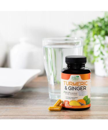 Turmeric Curcumin 2600mg with Ginger & Black Pepper - 95% Standardized Curcuminoids  BioPerine for Max Absorption - Herbal Supplement for Joint Support - 60 Capsules - Buy Online on GoSupps.com