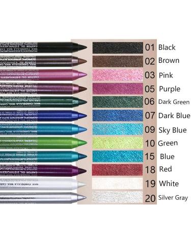 Colored Eyeliner | 14 Waterproof Makeup Pencils - Long-Lasting Pencil - For Women Wives Girlfriends Makeup Enthusiasts Beginners Parties Cosplay Everyday Life Christmas - Buy Online on GoSupps.com