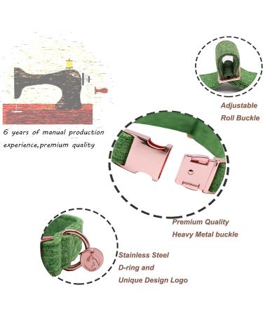 Dogwong Adjustable Green Dog Collar with Removable Fly | Comfortable Pet Collar for Small & Medium Dogs | Perfect Gift for Boys & Girls - Buy Online on GoSupps.com