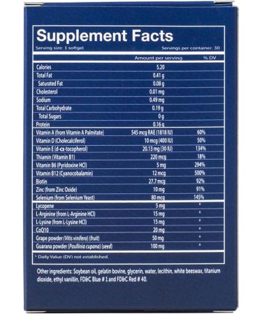 Vivioptal Protect For Men 30 Capsules: Multivitamin & Multimineral Supplement with CoQ10, Lycopene, and Resveratrol - Buy Online on GoSupps.com