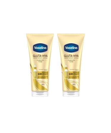 Vaseline Gluta-Hya Flawless Tone Serum Burst Lotion - Lotion hydratante pour le corps l'acide hyaluronique et au glutathion - Riche en antioxydants pour un teint unifi et clatant - 2 x 200 mL