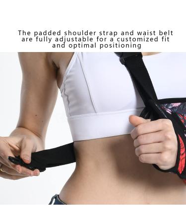 Fotgok Breathable Arm Sling with Waist Belt for Women - Shoulder Immobilizer with Strong Support - Red Rose Shoulder Injury Brace - Buy Online on GoSupps.com