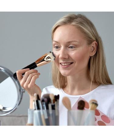 Virtcooy Foundation Makeup Brush | Soft Contour Foundation Makeup Brush with Flat Top Buffing and Blending Makeup Brush with Ergonomic Handle for Dating Business Trip - Buy Online on GoSupps.com