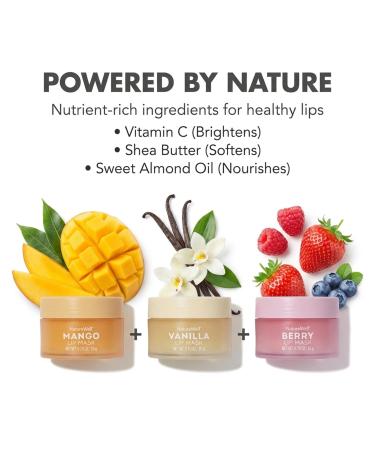NATURE WELL Hydrating Lip Masks Variety Pack Includes Mango Vanilla & Berry Scents High-Shine Non-Greasy Conditioning & Softening 0.70 Ounce (Pack of 3) - Buy Online on GoSupps.com