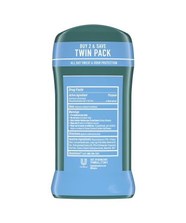 Degree Men Cool Rush Antiperspirant Deodorant Stick 2.7 oz - 2-Pack | 48-Hour Odor Protection for Men - Buy Online on GoSupps.com