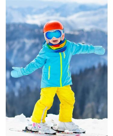 3 Pairs Waterproof Warm Lined Snow Mittens for Kids Toddler Boys Girls - Pink, Light Blue, Rose Red - 3-6 Years - Buy Online on GoSupps.com